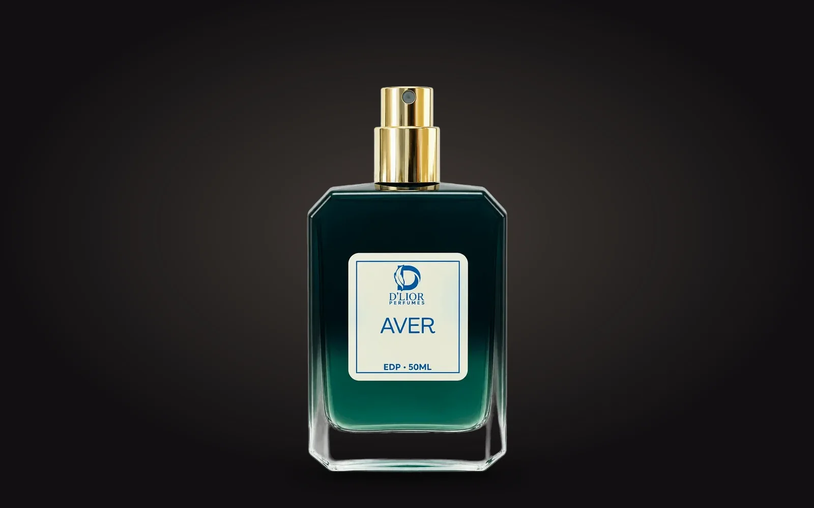 D'lior Aver, its glass shading from black to clear, in a soft golden light
